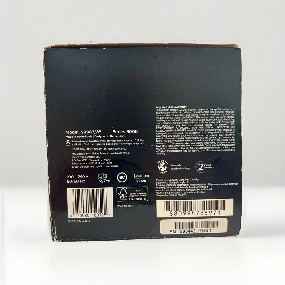 Philips Norelco Shaver 9800 S9987/85 SenseIQ Wet Dry NEW Sealed